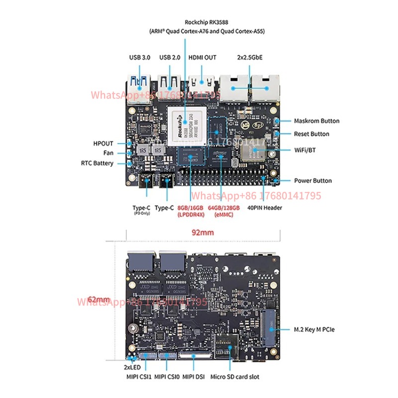 Computador de Placa Única RK35 - Banana Pi Bpi M7 Rk3588 avaliação e preço